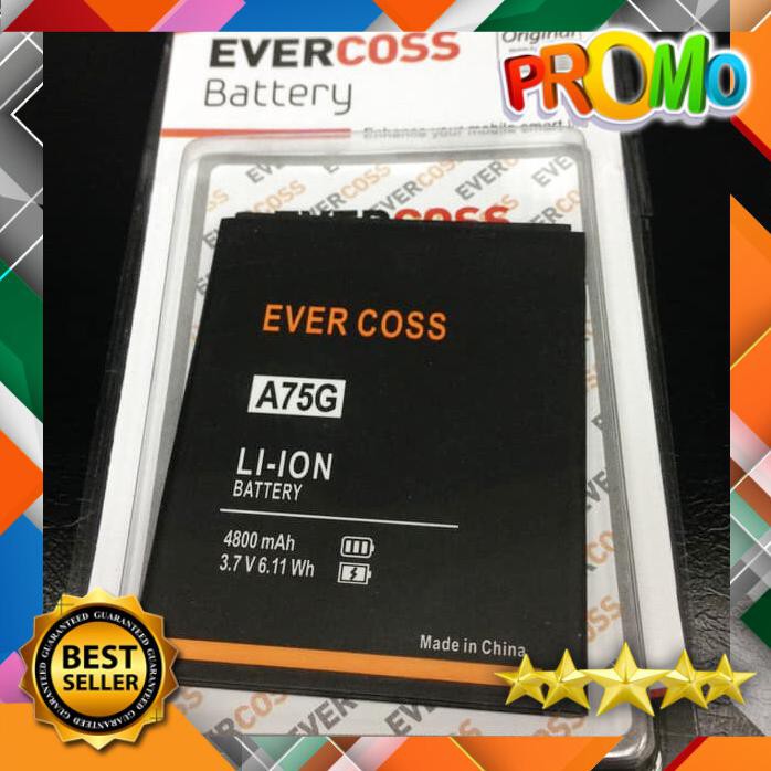 BATERAI EVERCOSS A75 WINNER Y MAX 4800MAH DOUBLE POWER EVERCOSS