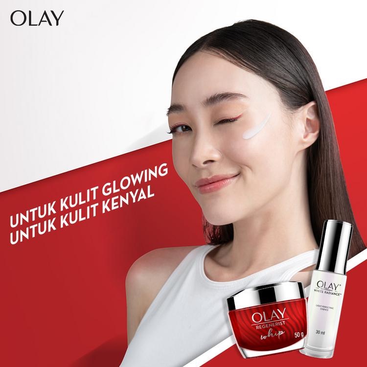 Olay Powerful Duo Pencerah Whip + Anti Aging - Krim Pelembab, Essence Wajah