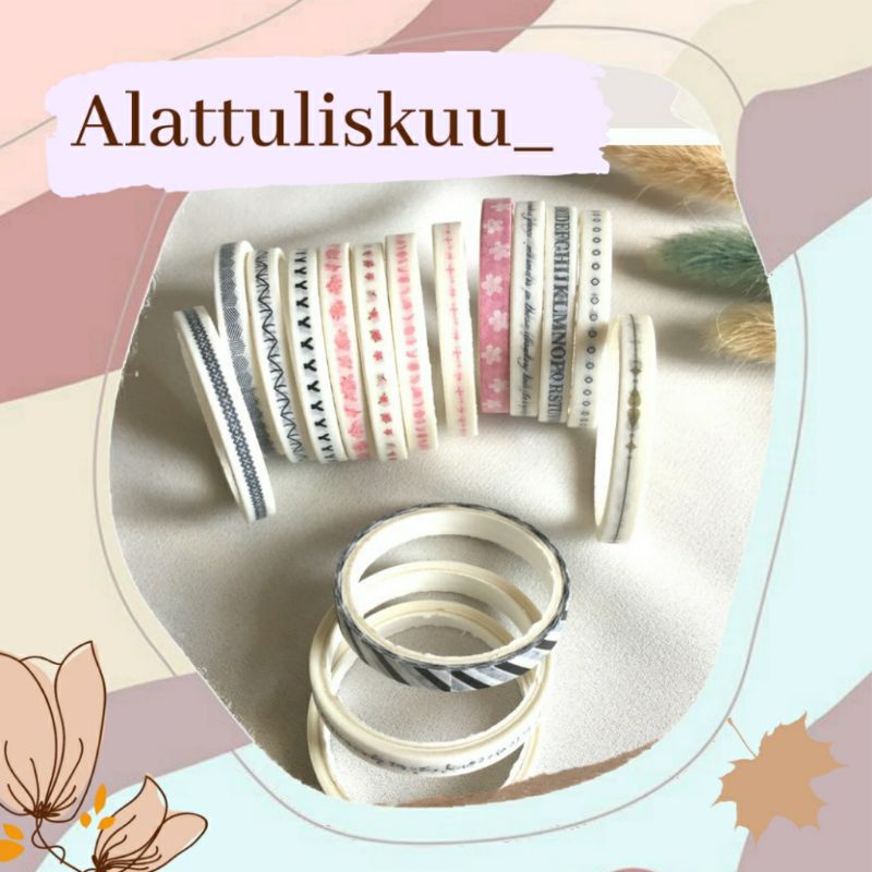 

Roll Washi Tape Deco Masking Tape Selotip Journal DIY Scrapbook (RANDOM) | Washi Tape Journal Decoration Masking Tape | Washi Tape Abstrak Aesthetic Mini