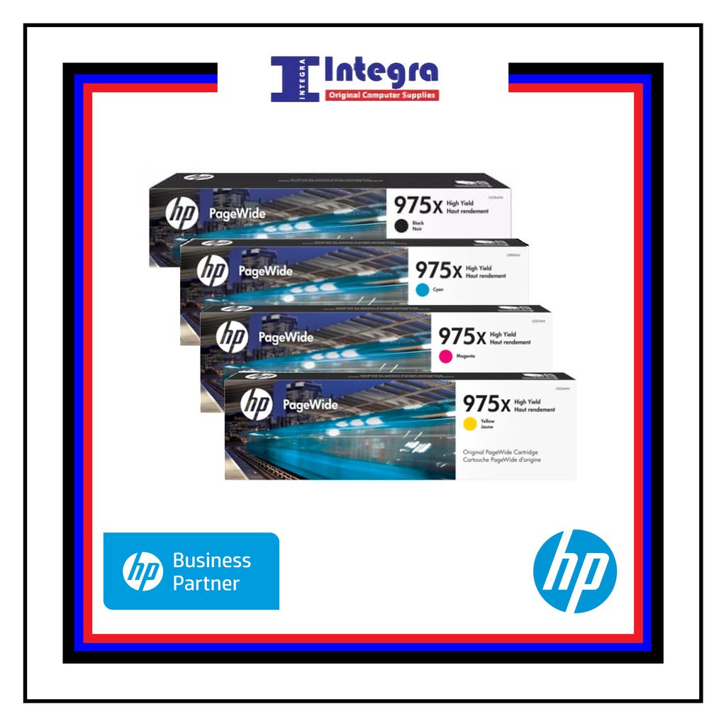 Tinta HP 1 Set PageWide 975X ( Bk, C, M, Y) Original Cartridge