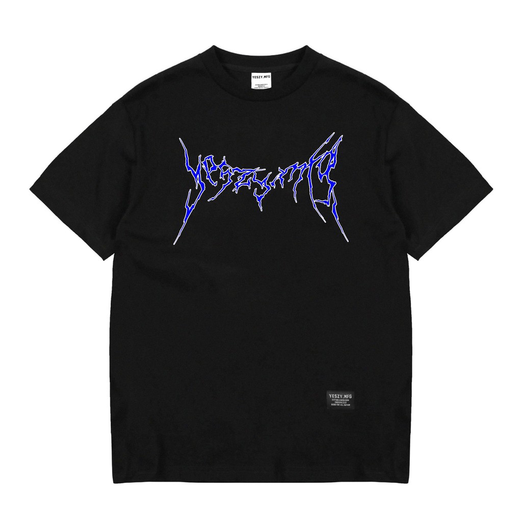 YESZY.MFG Tshirt Black Storm F Blue