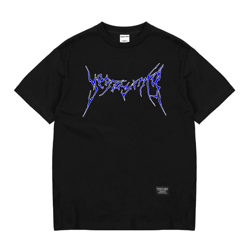 YESZY.MFG Tshirt Black Storm F Blue