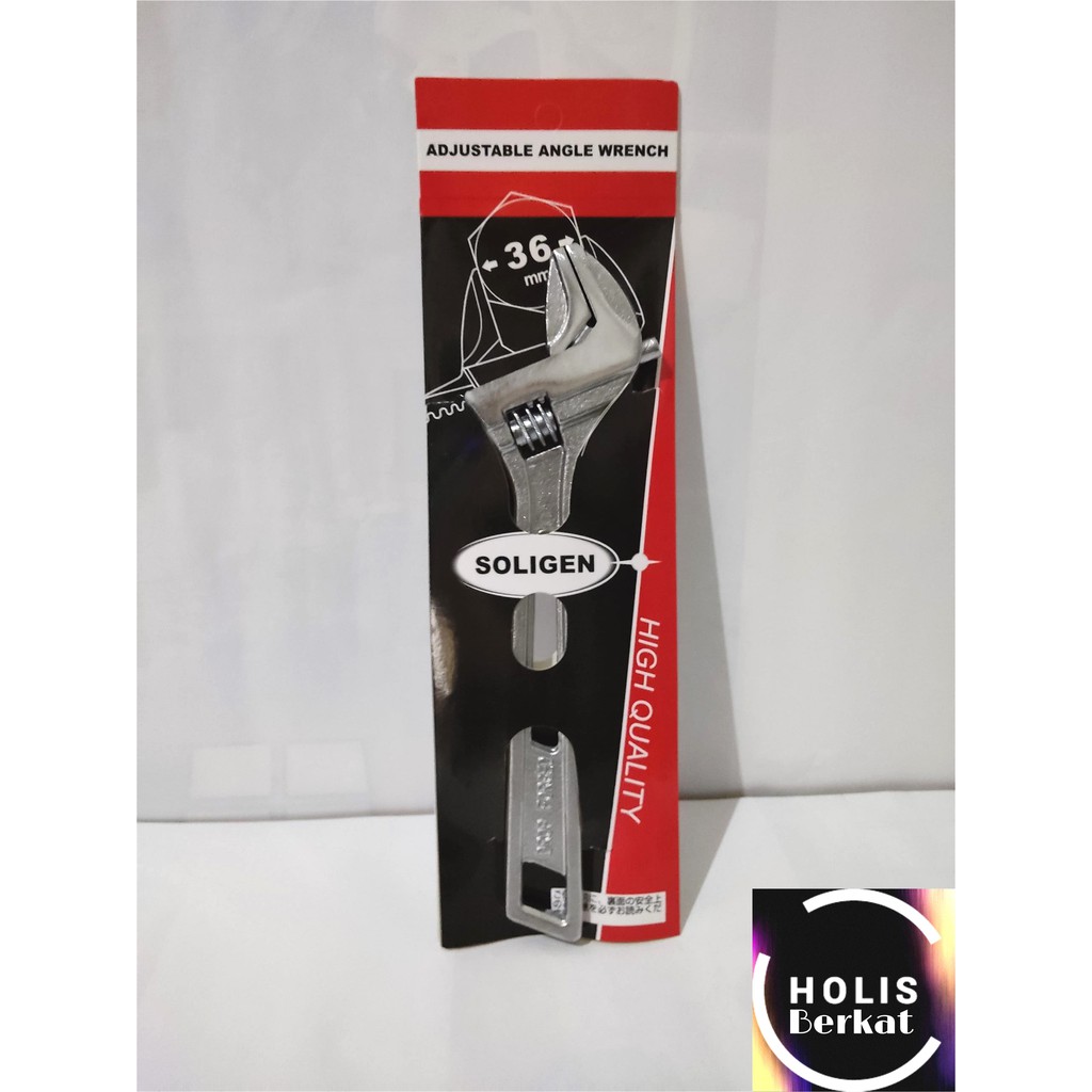 Adjustable Angle Wrench / Kunci Inggris SOLIGEN 10 Inch High Quality