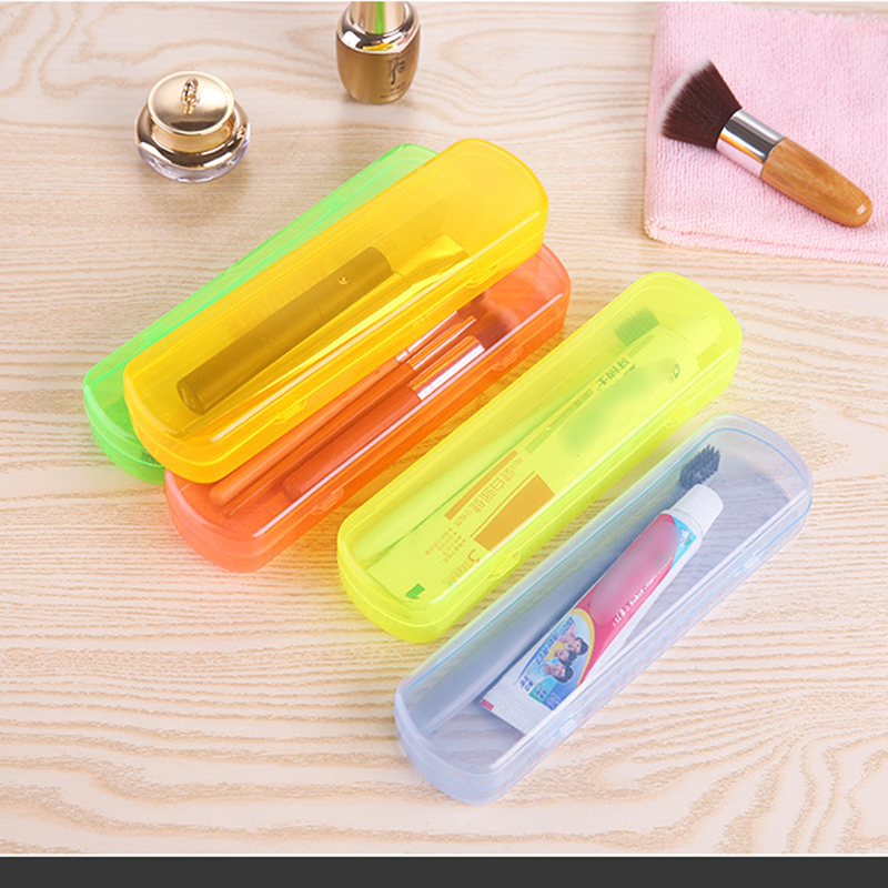 Kotak Penyimpanan Case Penutup Sikat Gigi Portable Travel Outdoor Plastik Camping Brush Holder Home Storage Organizer