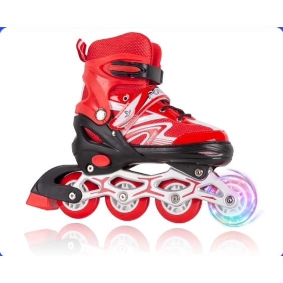 Sepatu Roda Anak Lampu Rainbow Merek Power Inline Skate Power Roller Skate Untuk Anak