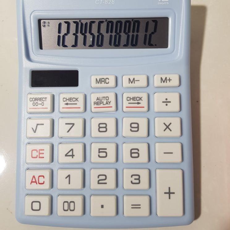 

0Kalkulator CT 828 - 12 Digit - Check Calculator Dagang / Kalkulator Meja Kasir Kantor GROSIR MURAHH (KODE 65)