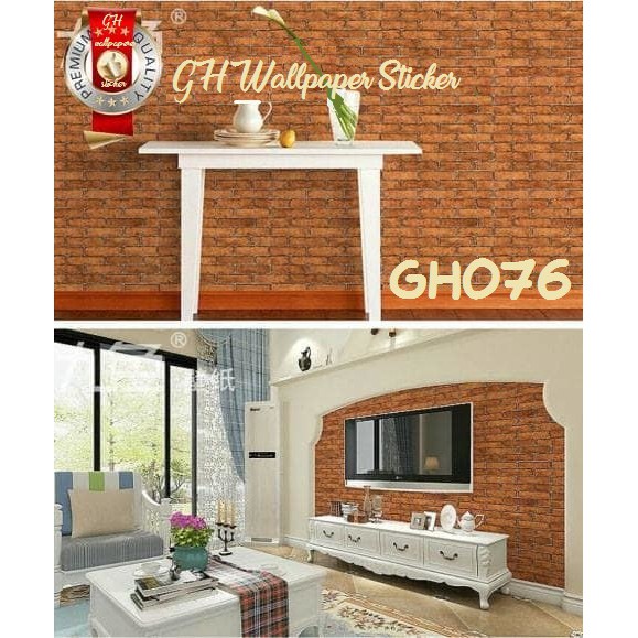 Termurah! Wallpaper Sticker Motif Bata Merah High Quality / Wallpaper dinding / wallsticker