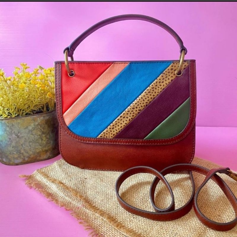 TAS F.O.S.S.I.L BELMONT CRossbody Light patchwork