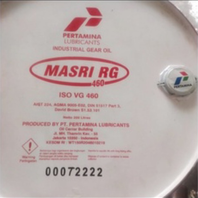 Oli Pertamina Masri RG 460 ISO VG 460 Pelumas 209Liter
