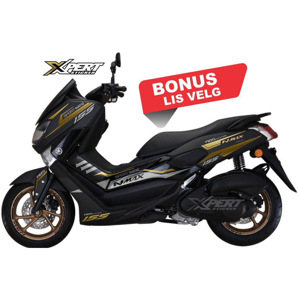 CUTTING STICKER NMAX HITAM 2018 NMAX ABS STIKER NMAX GOLD