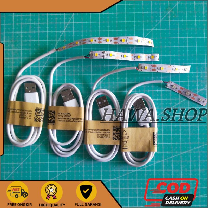Lampu LED  Strip 5 Volt + Kabel USB 60cm