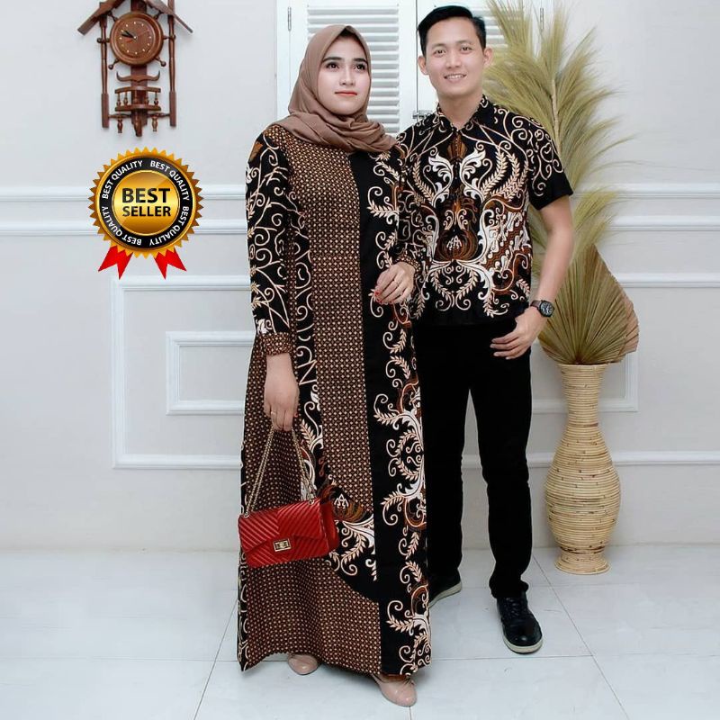 COD -batik couple -gamis batik couple -batik kapelan suami istri- batik couple pasangan - baju couple - gamis couple-baju couple suami istri -baju couple kondangan - batik couple batik couple  - baju kapelan - ORI SENO BATIK