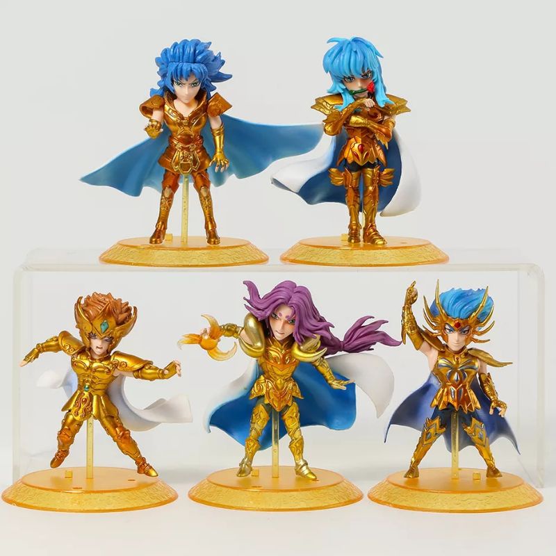 Figure Saint Seiya set 5 Miniatur Hiasan Topper