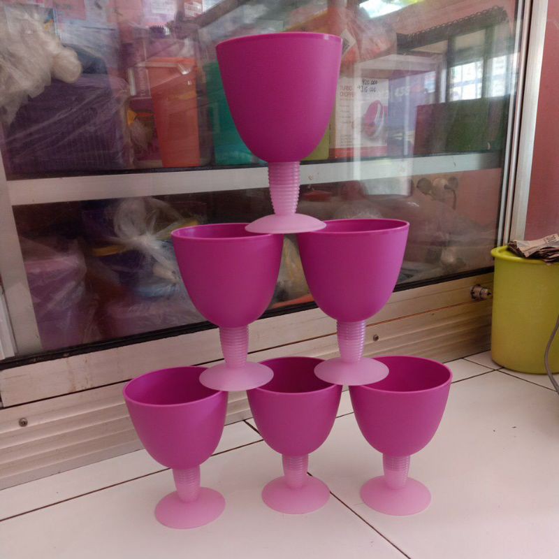 gelas tupperware goblet ungu