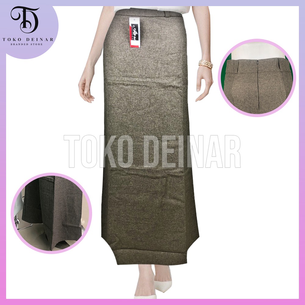 Rok Span Line A Panjang Wanita Formal Pakaian Kantoran Long Skirt Perempuan Kantor Polos Androk Bawa