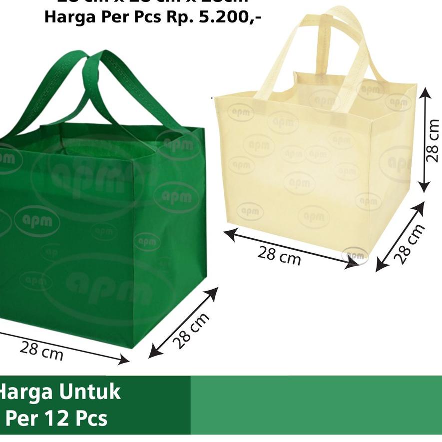 

☃ Tas Spunbond Kotak Ukuran 28cm x 28cm x 28cm (Tas Jahit) ۝