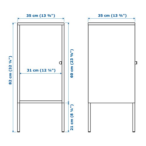 LIXHULT Kabinet 35x35x82cm logam antrasit