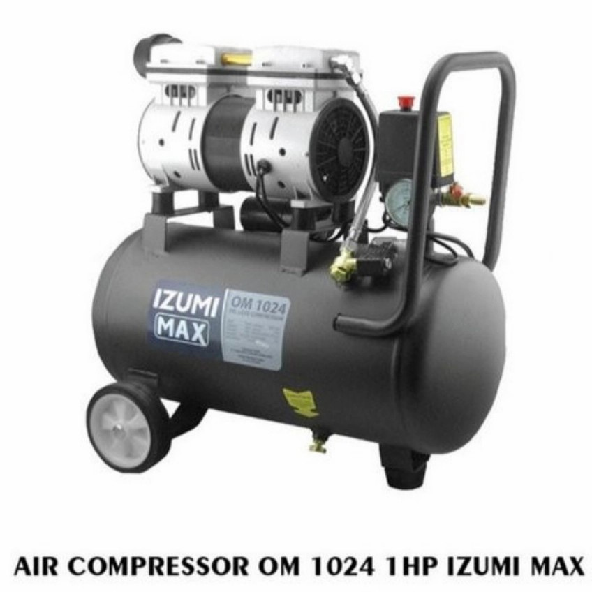 Kompresor izumi max 1HP tabung 24 liter OM1024 oiless OM 1024
