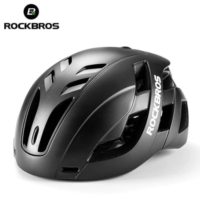 Helm sepeda Rockbros TS-43 black/Hitam bicycle ultralight helmet helm - Titanium