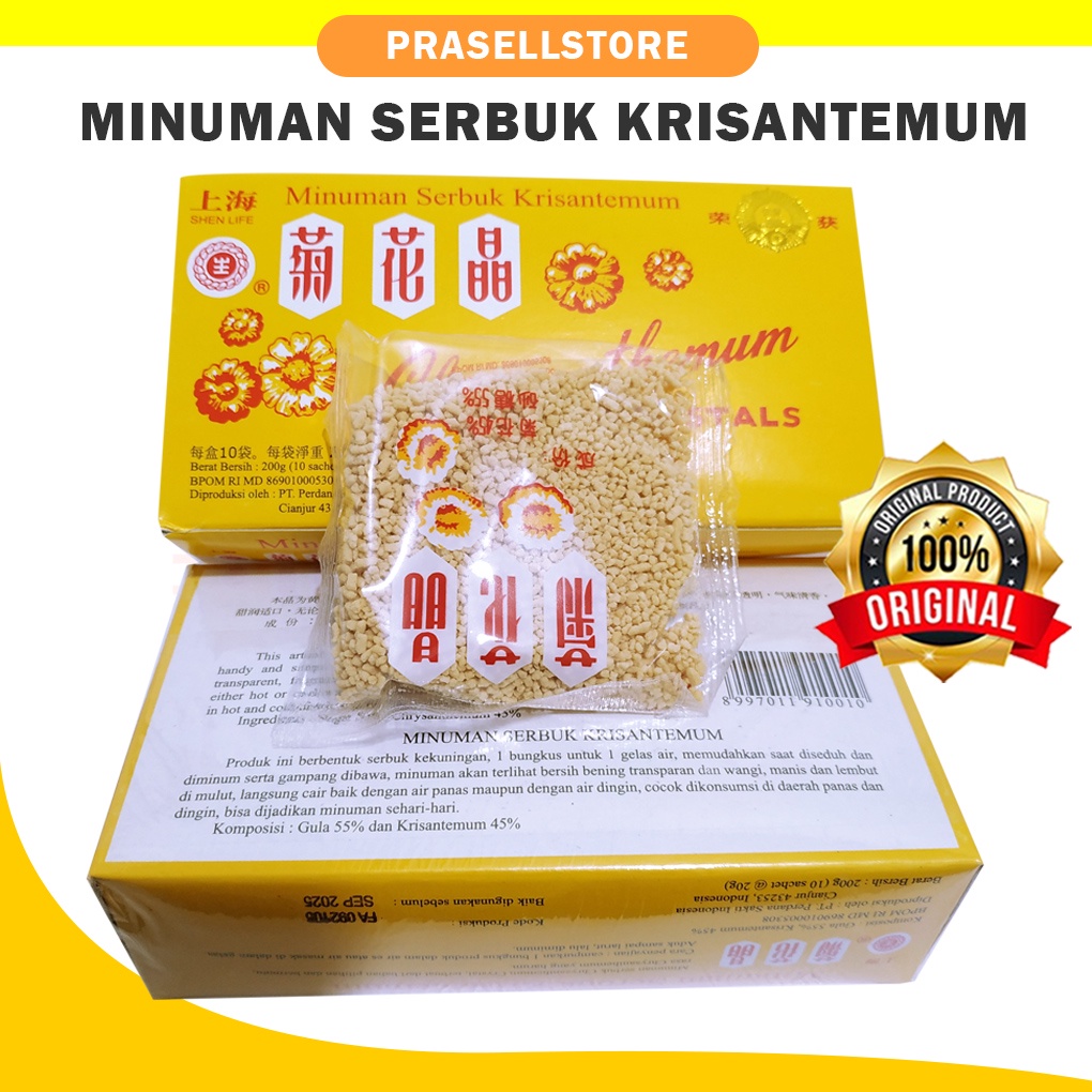 ORIGINAL!!! CHRYSANTHENUM CRYSTALS SHEN LIFE 10 MINUMAN BUNGA SERUNI CRYSTAL