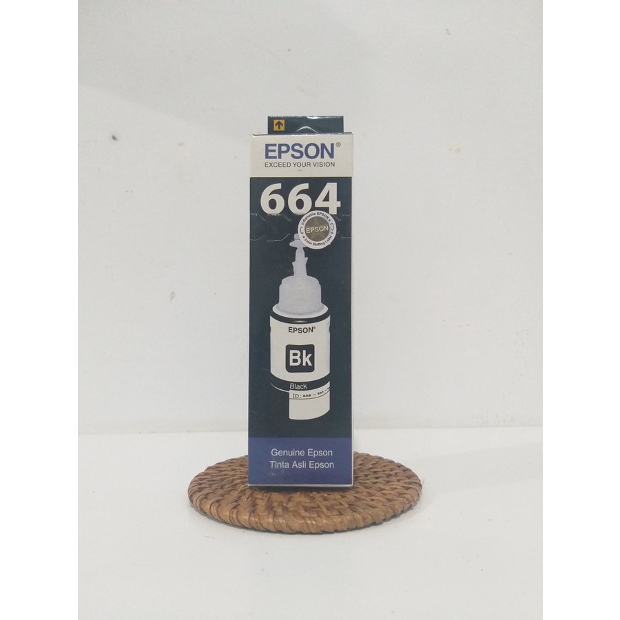TINTA PRINTER EPSON 664 ORIGINAL( BLACK - Hitam)TINTA Epson Ink L Series T6641 / T6642 / T6643 / T66