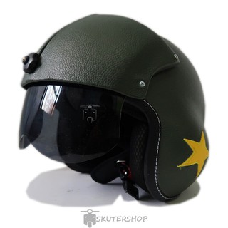 Helm Handmade Dewasa Model Pilot Kulit Berkaca Riben Motif Helm Handmade Dewasa Model Pilot Kulit Berkaca Riben Motif