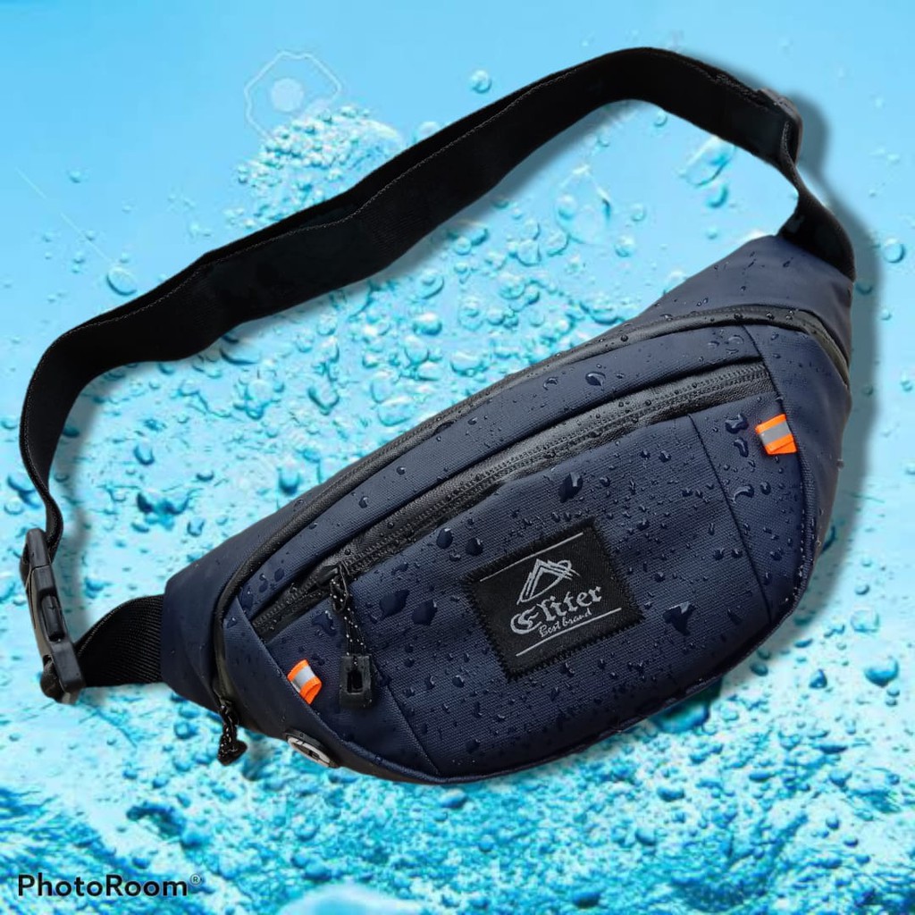 SLINGBAGKU (3 RUANGAN) TAS ELITER ANTI AIR PRIA WAISTBAG WATERPROOF