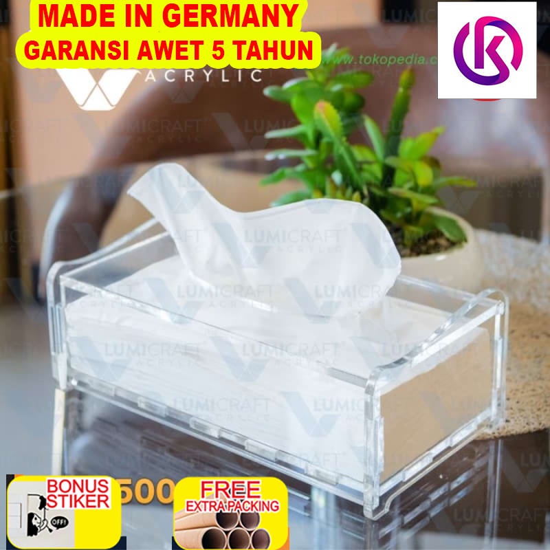 

Grosir STREAM Kotak Tisu Akrilik / Acrylic Tissue Box Panjang - Tebal 5mm