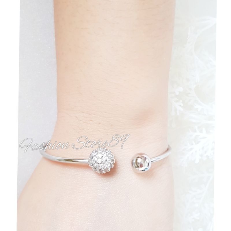 Gelang Flexible Bola Kristal Xuping Perhiasan Lapis emas 18k impor Gold Silver Xuping Yaxiya impor