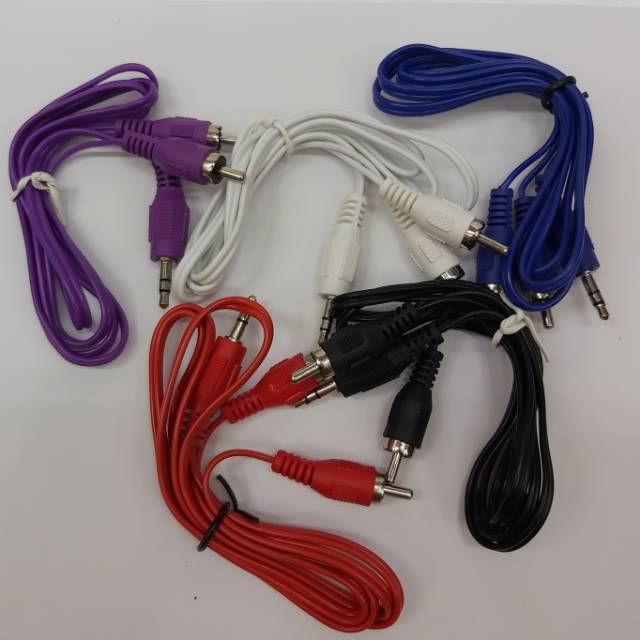 Kabel Audio  Warna Warni 2 in 1