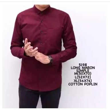 Baju Kerja Pria Polos Slimfit / Kemeja Pria Lengan Panjang Terlaris Terbaru Terpopuler kualitas distro / kemeja kasual