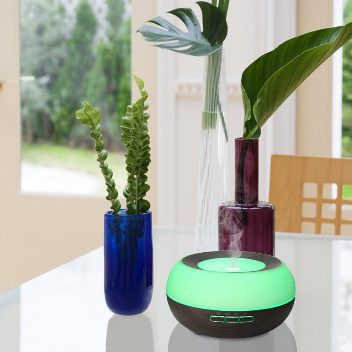 H01 - Essential Oil Aromatherapy Diffuser Ultrasonic Cool Mist Aroma Humidifier 7 Colors - 300 ml