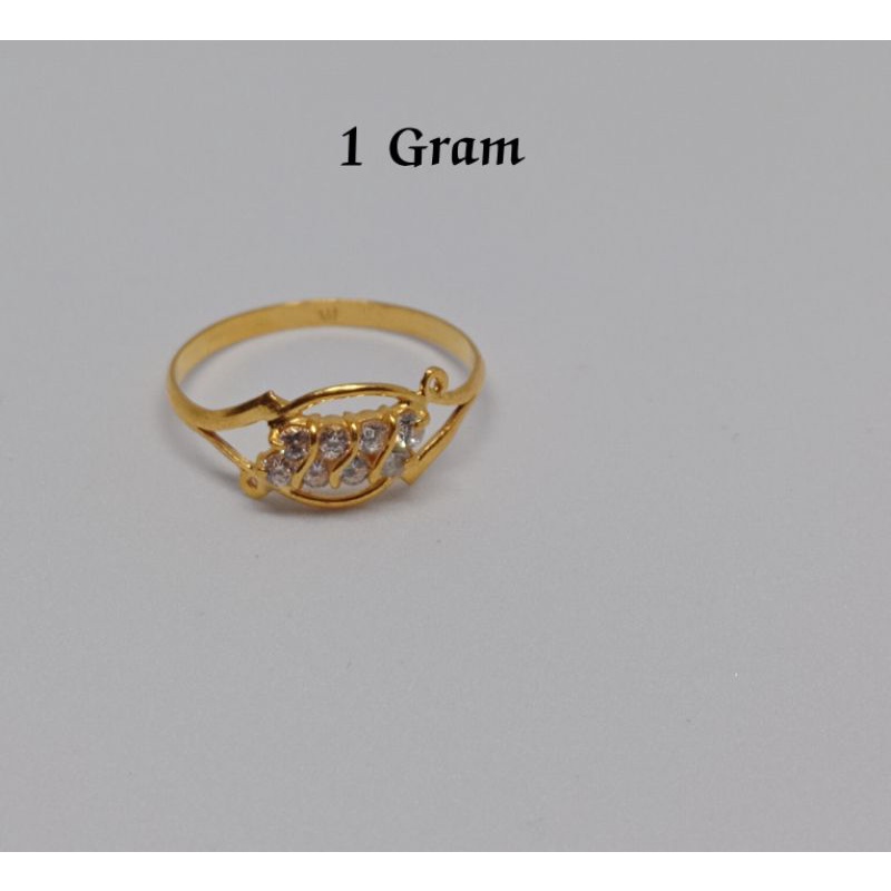 Cincin emas muda model 6mata perhiasan emas muda cincin dewasa
