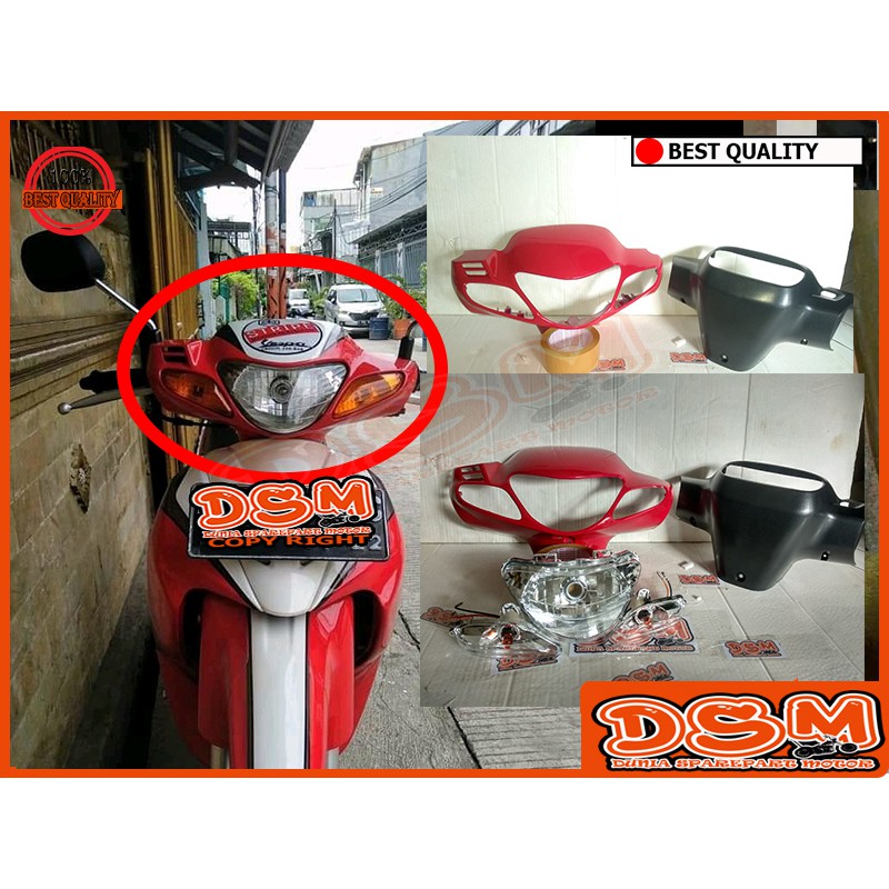 BATOK KEPALA SATRIA HIU MERAH / BATOK KEPALA SATRIA HIU 2 TAK WARNA MERAH / BATOK KEPALA SATRIA HIU