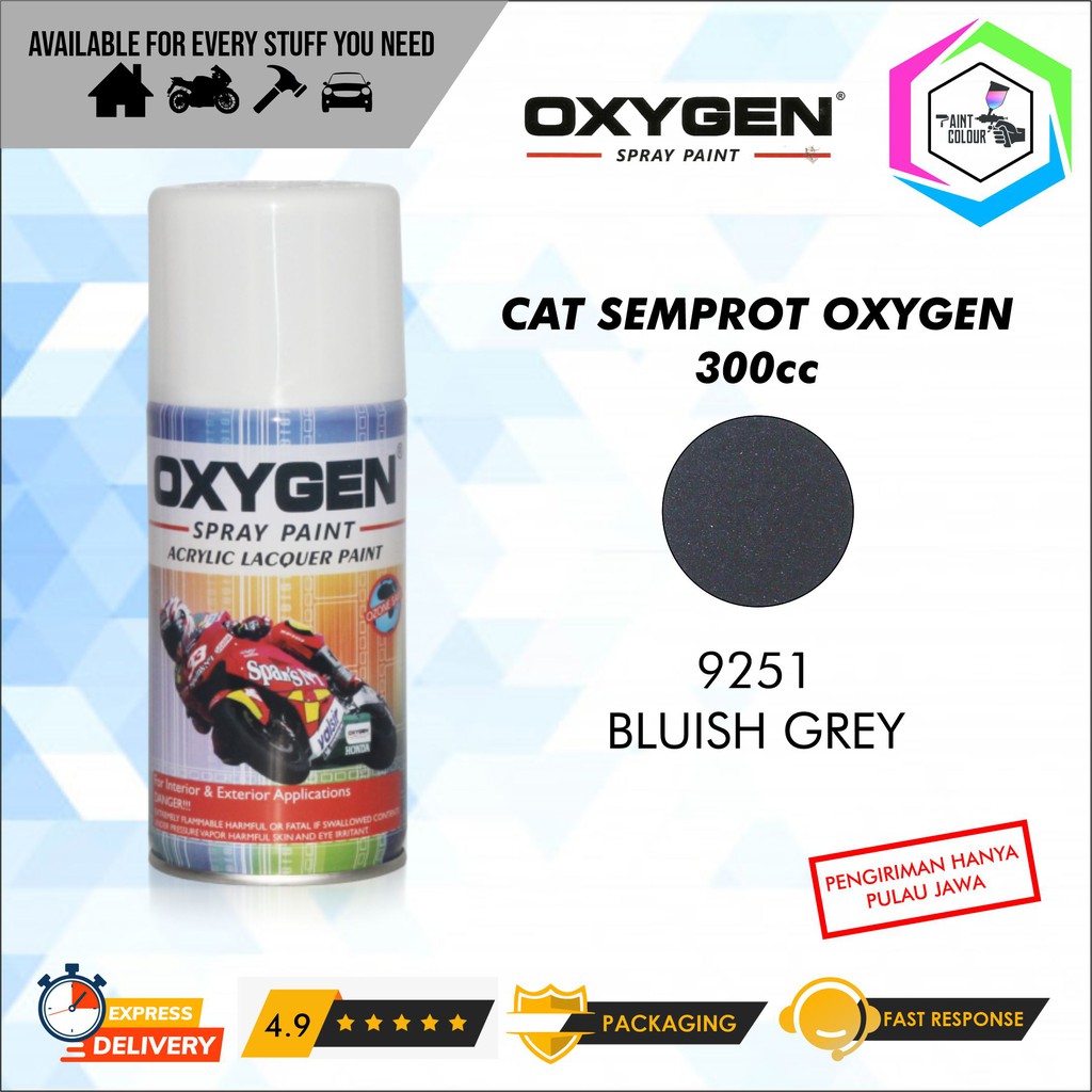 Cat Semprot / Pylox OXYGEN Acrylic Spray Paint - 9251 Bluish Grey