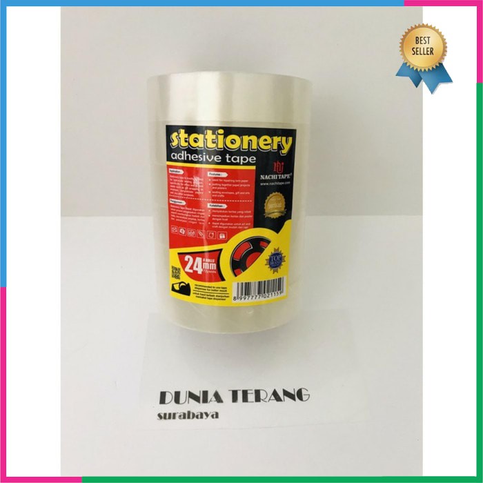 

6pcs Isolasi Bening 1in 24mm x 72yard NACHI TAPE - Solasi Lakban Solat