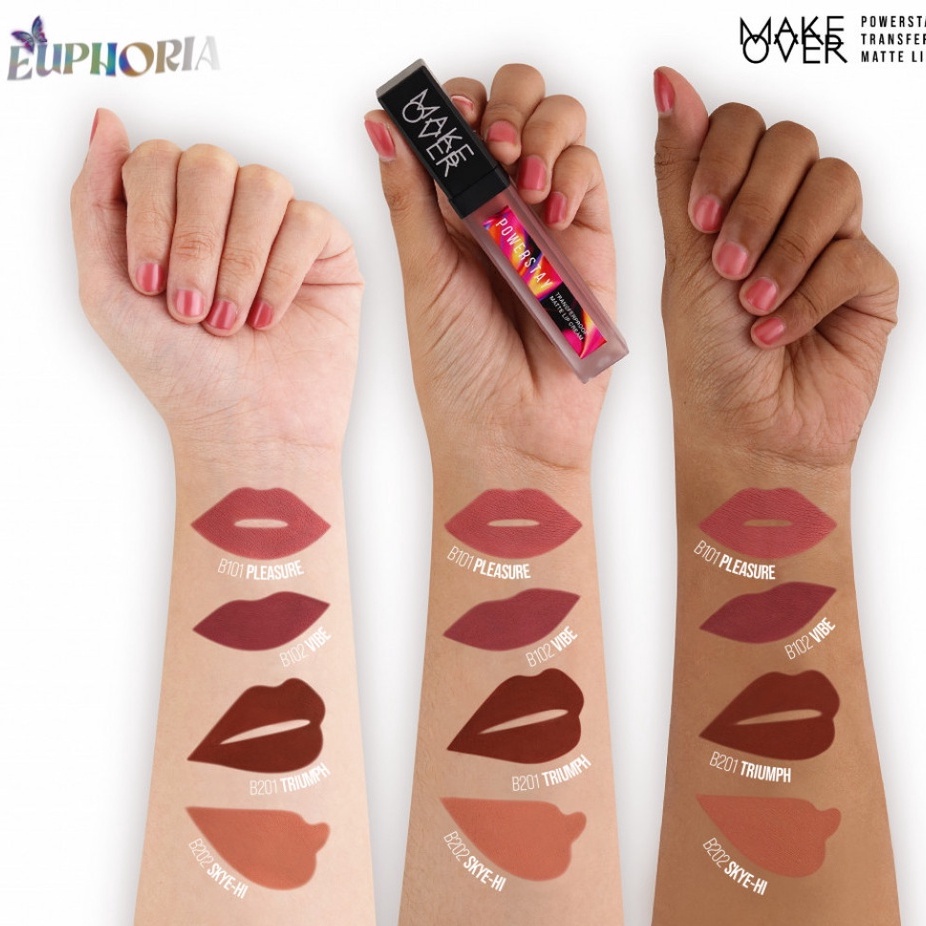 MAKE OVER Powerstay transferproof matte lip cream Euphoria