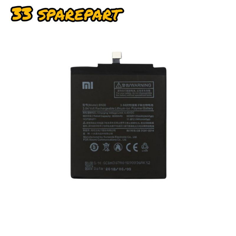 BATERAI BN30 XIAOMI REDMI 4A ORIGINAL