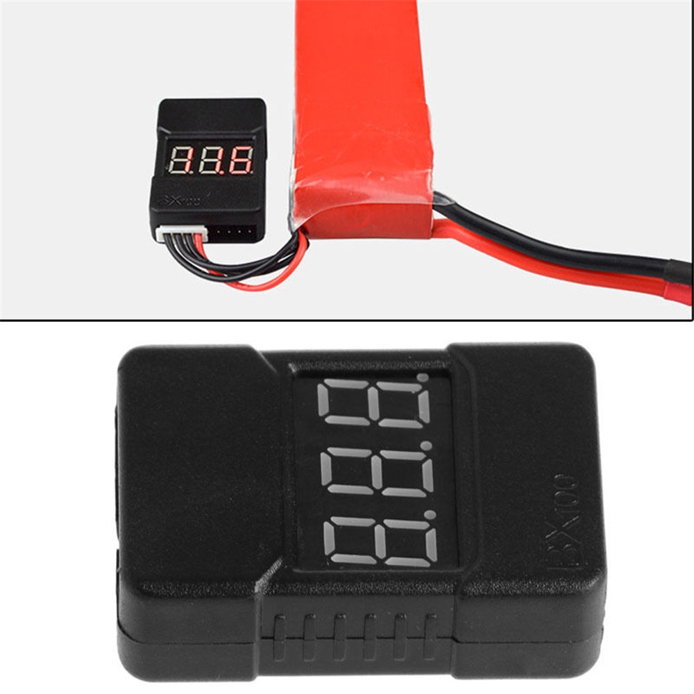 〖Factory Supplier/COD〗BX100 Tester Buzzer Alarm Voltase Rendah untuk Baterai Lipo 1-8S 1-8S rc374