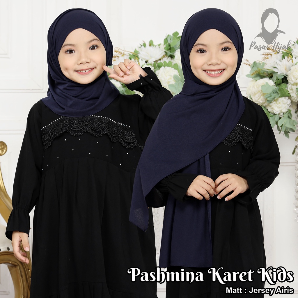 Kerudung Pashmina Instan Karet Kids Hijab Instan Anak Jersey Airis Terbaru Pasar Hija'b