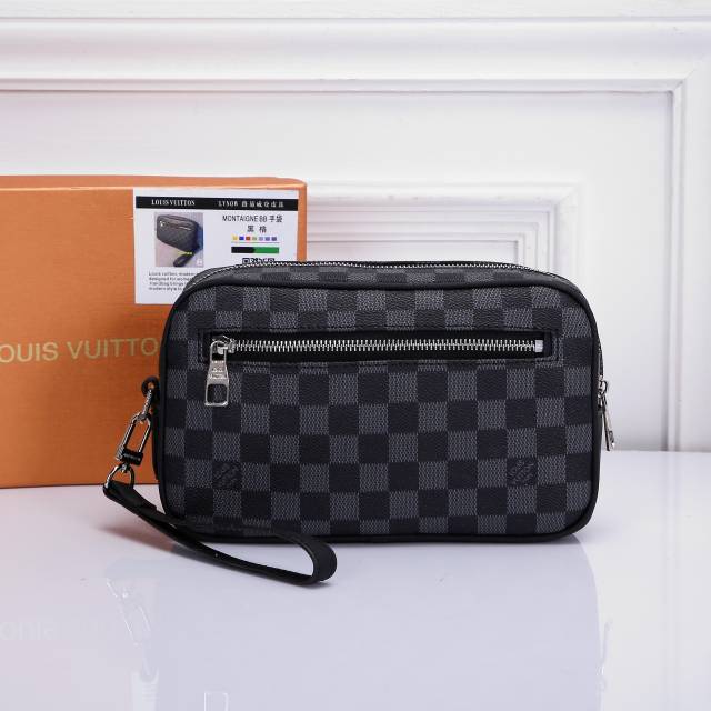LOUIS VUITTON LV KASAI HANDBAG IN DAMIER BLACK WITH BOX 41582 WL 01-10