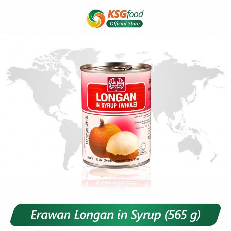 

ERAWAN LONGAN IN SYRUP 565GR/LONGAN KALENG