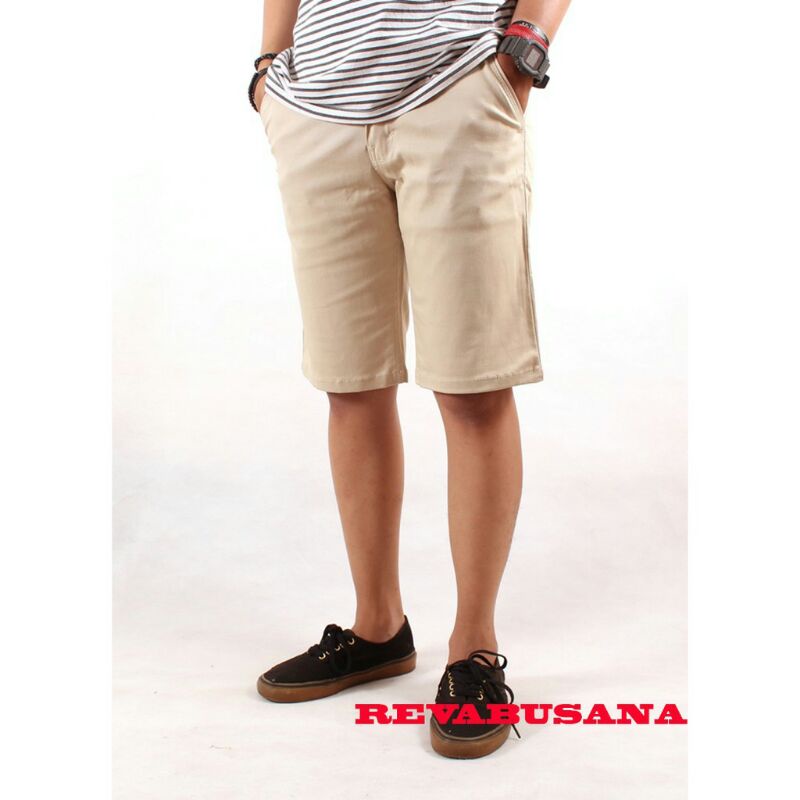 Celana Pendek Pria Celana bahan Katun Washing (28 - 38)