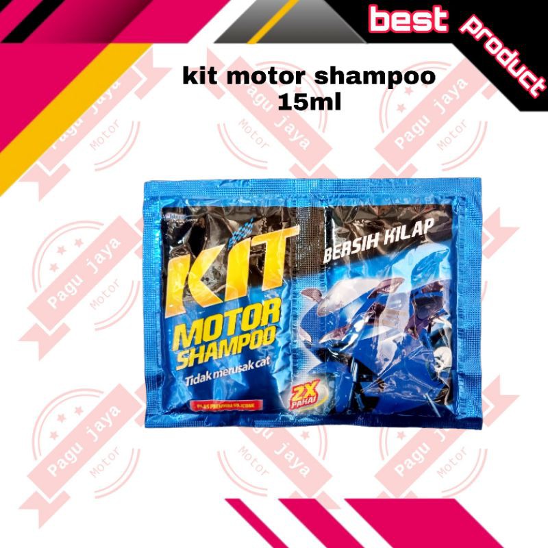 kit motor shampoo sampo 15ml biru plus silicone tidak merusak cat aman shampo