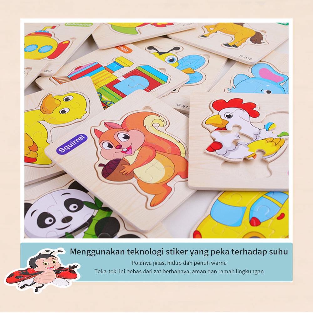 Mumystation Mainan Puzzle Kayu Anak 3D Mainan Edukasi Jigsaw Kayu / Murah Wooden Toys