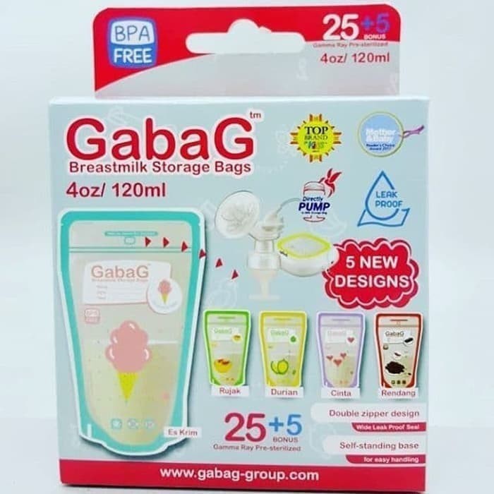 Gabag Mix Kantong asi 120 ml Breastmilk Storage 120ml