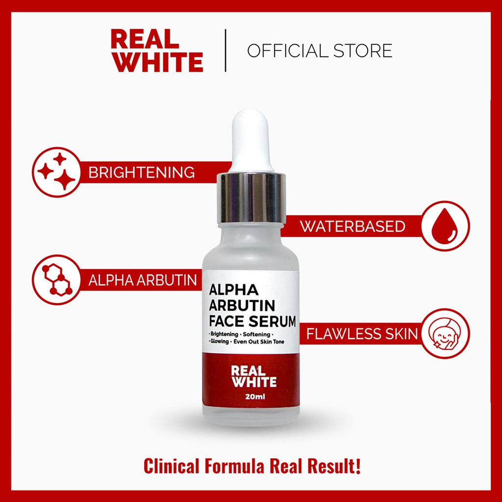 Real White Alpha Arbutin Serum 20ML BPOM