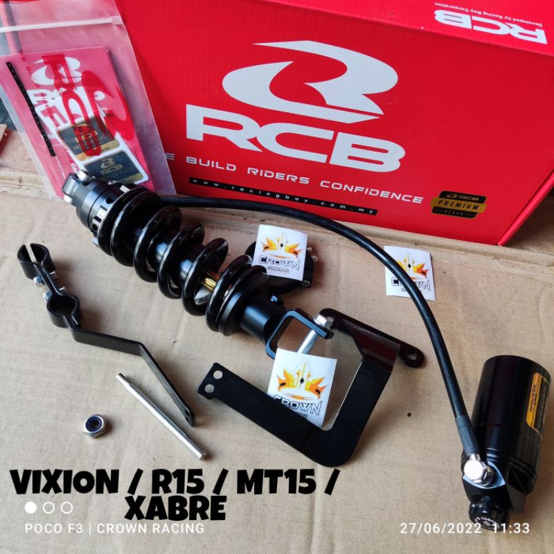 Monoshock Shock Shockbreaker RCB Click Rebound Tabung Pisah R15 V2 V3 / Vixion / MT15 / Xabre