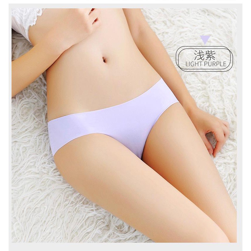 WINGALERY Celana dalam wanita model segitiga bahan ice silk seamless cd import undies - 2014