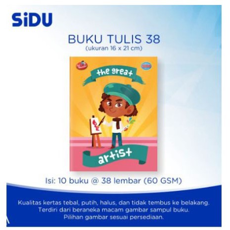 [ATK] - SIDU Buku Tulis 38 lembar - Pak (10 buku)